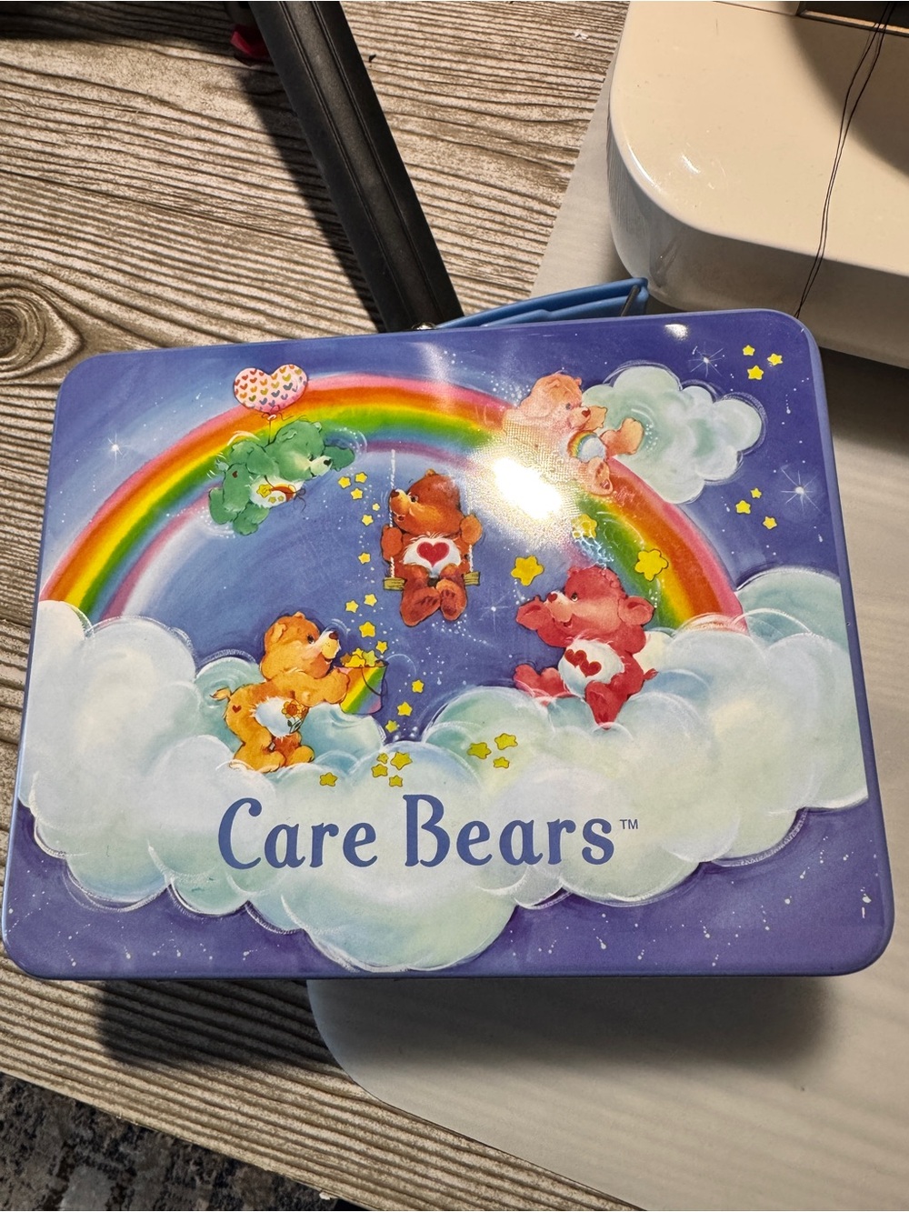 Care Bears Rainbow Cloud Tin Lunchbox - Purple, Rainbow Colors